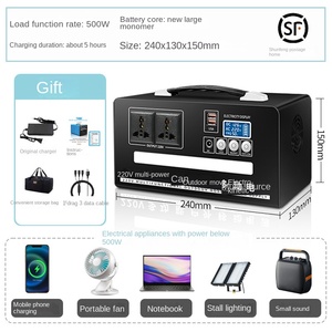 Alimentation mobile au lithium-ion pour l'extérieur, 220V, grande capacité, portable, pour la maison, les voyages <span class=keywords><strong>en</strong></span> voiture, le camping, les pannes <span class=keywords><strong>de</strong></span> <span class=keywords><strong>courant</strong></span> - Product Image 6