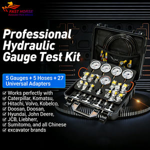 Kit de manomètres hydrauliques universels Hangood, outils de diagnostic pour excavatrices, compatibles avec toutes les marques d'excavatrices mondiales, pièces Volvo - Product Image 2