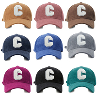 Hoge kwaliteit groothandel op maat gemaakte pet met 6 panelen, geborduurde baseballcap, zwarte corduroy snapback petten