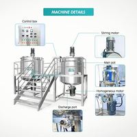 Cuve de mélange et d'émulsification pour vaseline, mélangeur de liquides visqueux, homogénéisateur, machine de fabrication de lotions et crèmes cosmétiques pour le visage