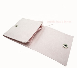 Bolsas de joyería de lujo, Micro tela, de alta calidad, embalaje de joyería personalizado, gamuza, con botón - Product Image 6