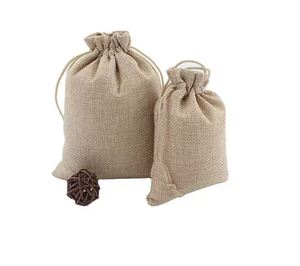 Bolsa de Compras de Yute Natural Ecológica al por Mayor con Ventana, Bolsa de Lino y Cáñamo en Blanco - Product Image 4
