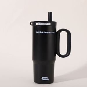 24oz 720ml Travel Car <b>Macaron</b> Handle Mug Vacuum Tumbler Lid Straw Non-Slip Base OEM ODM Bubble Color - Product Image 4