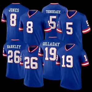 8琼斯男装美式足球球衣26巴克利5蒂博多19戈拉迪巨型衬衫制服批发