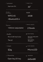 Dispositif de traduction IA 2026 INMO GO3, Lunettes de traduction intelligentes IA AR avec navigation, téléprompteur et traduction hors ligne