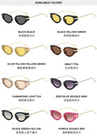 Lunettes de soleil rétro vintage œil de chat steampunk avec protection UV400, pour la conduite, tendance, mode, extérieur, pour hommes
