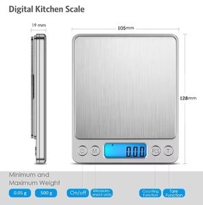 500g/300g/200g thép không gỉ LCD hiển thị quy mô nhà bếp để đo trọng lượng thực phẩm cân nặng - Product Image 5