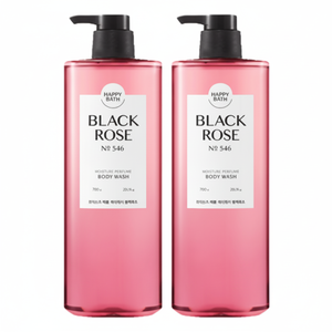 Confezione da 2 Sconto Speciale Bagnoschiuma Idratante Profumato Rosa Nera 760g in Forma Liquida con Acqua di Rosa per la Pulizia del Corpo - Product Image 1
