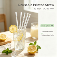 Pailles réutilisables en gros pour gobelets de 40 oz, pailles de remplacement de 305 mm, fournisseur de pailles de Noël
