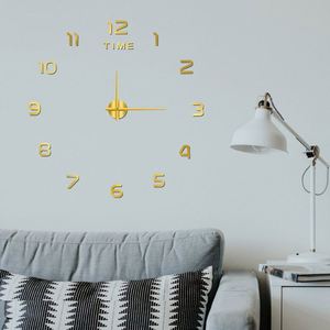 High Quality 3D Digital Clock DIY Acrylic Frameless <b>Wall</b> Sticker Clock Modern Quartz Watch for Living Room Bedroom Decoration - Product Image 2