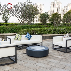 Mesa <span class=keywords><strong>de</strong></span> Fuego <span class=keywords><strong>de</strong></span> Concreto Resistente para Exteriores, Mesa <span class=keywords><strong>de</strong></span> Fogatas para Jardín, Calentadores <span class=keywords><strong>de</strong></span> Patio a Gas - Product Image 1