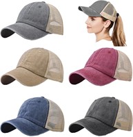 Gorra Trucker Vintage de Sarga de Algodón Lavado Personalizada al por Mayor, Regalo Corporativo, Logotipo de Marca, Parche Impreso por Transferencia Térmica, Parte Trasera de Malla Sin Estructura