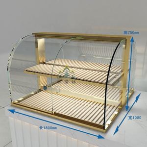 Encimera Panadería Vitrina de vidrio Vitrina de exhibición de pan Postre y pastelería Soporte de exhibición Personalizado Toda la tienda Muebles - Product Image 4