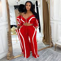 Ensemble de survêtement tendance pour femme, 2 pièces, couleur contrastée, veste à fermeture éclair à manches longues et pantalon de jogging, tenue de sport, tailles S-XXL