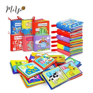 High Quality Customize Handmade Fabric Safty Early Education Bendable Washable Soft Baby Cloth Book