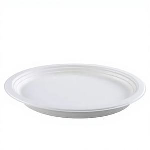 Assiettes jetables réutilisables sans gluten en bagasse (fibre naturelle de canne à sucre) pour fêtes et événements de mariage - Product Image 1