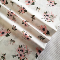 Doublure en sergé de petites fleurs imprimées de style jardin Tissu en coton pur fait à la main Tissu floral Diy