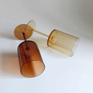 Clear Elegant Transparent PS Plastic 201ml 300ml Multi Color Disposable Party Home Hotel Event Tall Stem Champagne Cup - Product Image 1