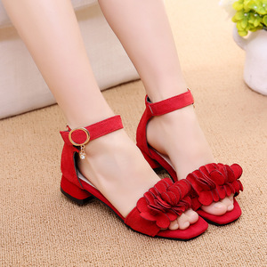 Chaussures de <span class=keywords><strong>danse</strong></span> coréennes élégantes pour enfants, chaussures de demoiselle d'honneur à fleurs et nœuds pour filles - Product Image 6
