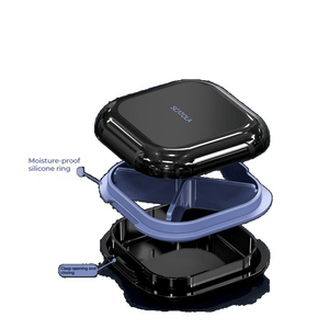 毎日4グリッドピルプラスチックピルボックスビタミン & サプリメント外出先でピルケースポータブル薬ボックス - Product Image 4