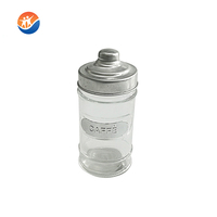 Ensemble de pots à épices en verre avec couvercle en aluminium et étiquette pour cuisine