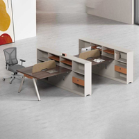 Poste de travail modulaire Ensemble de bureau et chaise de collaboration moderne Rangement extensible