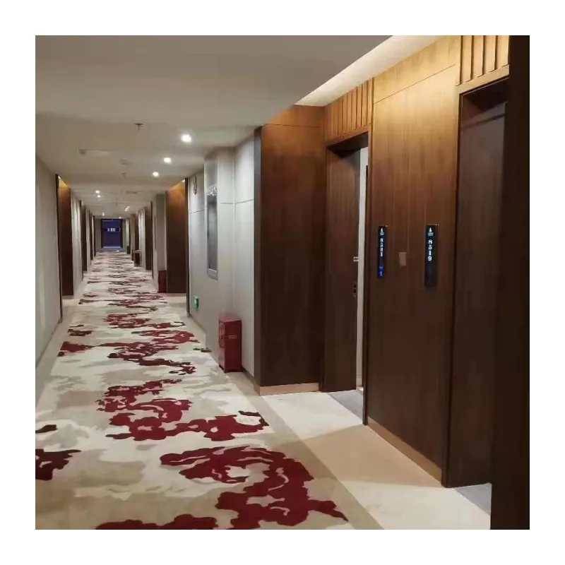 Karpet nilon 80%, kualitas tinggi wol 20% dinding ke dinding karpet tahan api untuk komersial lantai hotel karpet