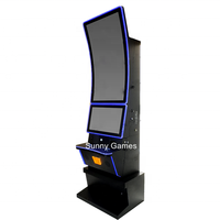 Gabinete de Juegos Fury Series Skill de 43+24 Pulgadas con Pantalla Táctil Doble Recta/Curva, Juego de Habilidad Personalizado, Gabinete de Juegos Arcade Negro