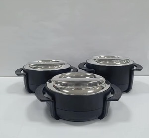 Vaisselle décorative, ensemble de casseroles isothermes de 1,8 L, 2,3 L et 2,8 L <span class=keywords><strong>avec</strong></span> large bord doré et <span class=keywords><strong>fenêtre</strong></span> en verre - Product Image 3