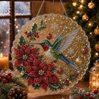 Grenzüberschreitend Bestseller: Chinesischer Weihnachtsbaum 5D Diamant-Malerei Acryl-Anhänger, bedruckbares Weihnachtsgeschenk zum Aufhängen