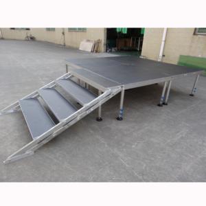 Scène portable d'extérieur en aluminium flexible, réglable en hauteur, avec montage facile pour événements et cérémonies - Product Image 1