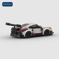 Kit de Modelo de Súper Auto de Carreras Famoso para Niños, Mini Coches de Ladrillos para Armar DIY con Instrucciones en Papel, Set de Bloques de Construcción de Juguete para Niños
