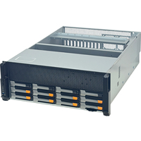 Chasis de Servidor en Rack ZhenLoong X412 4U de 12 Bahías, 4 GPU, 11 Ranuras PCI, Intercambio en Caliente de Discos Duros, Compatible con U.2 NVMe SATA SAS, Soporta Placas Base de hasta 15.12x13.2 Pulgadas