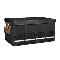 Organisateur de coffre de voiture en nylon léger, pliable, gain de place, boîte de rangement de cargaison, bac de rangement portable pour l'intérieur de la voiture, SUV