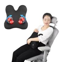 Coussin de massage Shiatsu professionnel avec fonctions de pétrissage et de chauffage, contrôle de la minuterie pour soulager les douleurs au cou, au dos, aux épaules, à la taille, utilisation corporelle