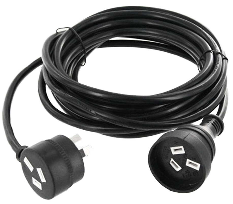 1.5mm&sup2; 10A 250V AU 3-Pin Plug to 1-Outlet <strong>Socket</strong> 1.2m <strong>Extension</strong> <strong>Lead</strong> Power Cord Splitter for Home Office and Workshop