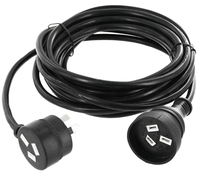 Rallonge électrique 1,5 mm² 10A 250V AU avec prise 3 broches vers 1 prise, 1,2 m, pour la maison, le bureau et l'atelier