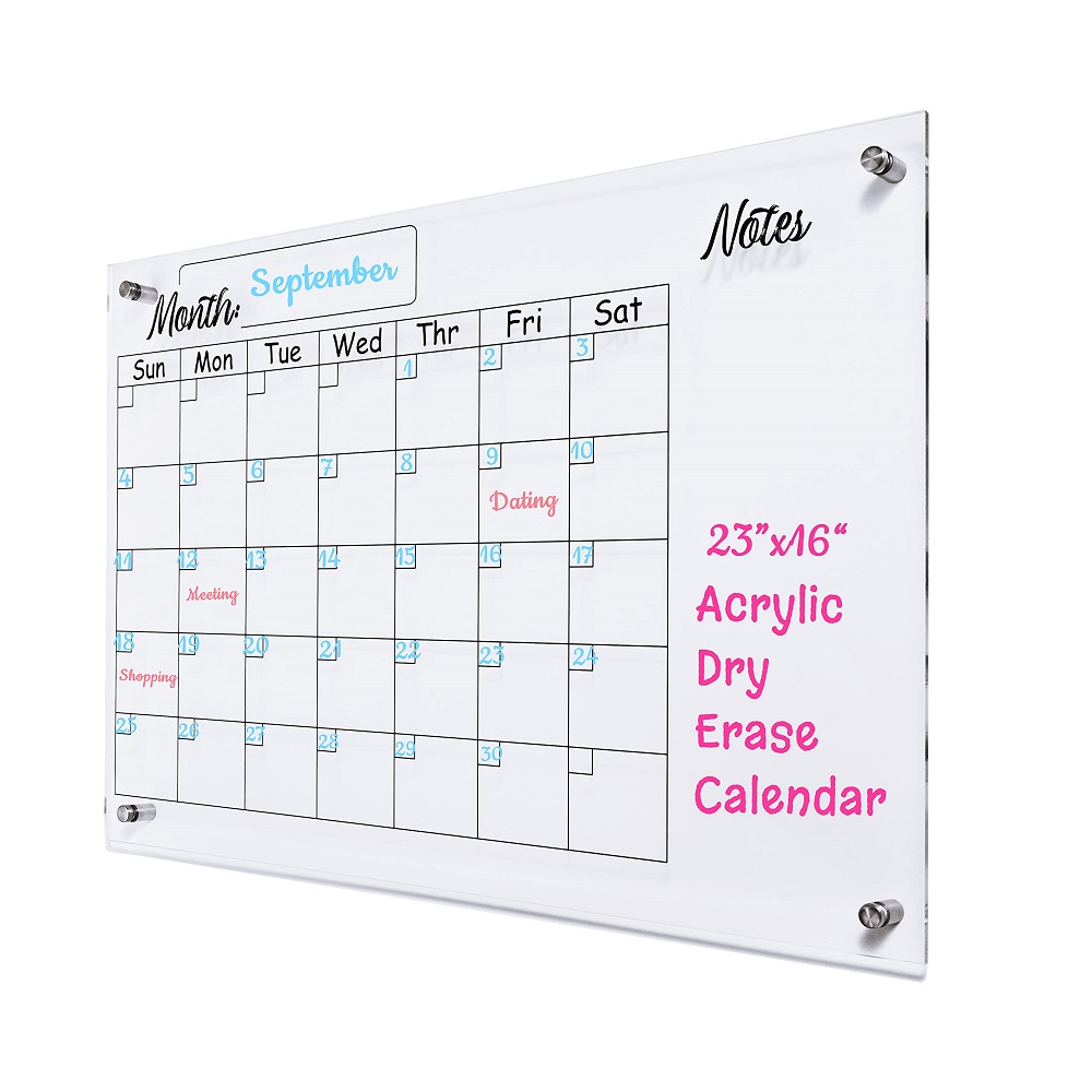 Большой Многоразовый прозрачный акриловый настенный календарь, доска для сухого стирания, календарь, ежемесячная семейная календарь