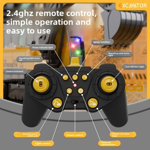 1/20 Bán Hợp Kim Mới 13ch Điều Khiển Từ Xa Máy Xúc Điện <span class=keywords><strong>RC</strong></span> Xe Cậu Bé Đồ Chơi Với Mô Phỏng Kỹ Thuật Xe Phun Đèn Âm Nhạc - Product Image 5