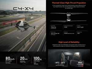 RICTOR CY-X4 EVTOL Nuevo Vehículo Aéreo Tripulado de Tamaño Pequeño con Despegue y Aterrizaje Vertical - Product Image 5
