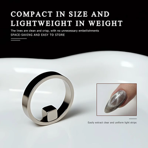 Meilleure vente 2026 : Outil magnétique automatique pour nail art œil de chat, en forme d'anneau, à forte attraction magnétique, grand angle et puissant - Product Image 3