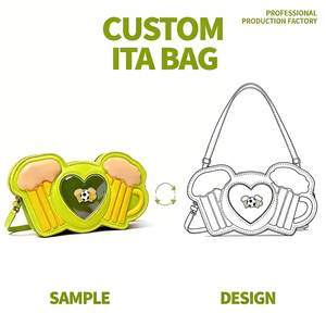 Nuovi Arrivi Borsa a Tracolla Fluorescente con Finestra Trasparente a Cuore, Borsa Estiva Economica per Donne, Borsa Ita Personalizzata - Product Image 1