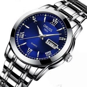 <span class=keywords><strong>ORUSS</strong></span> SP116, reloj de cuarzo a la moda para hombre, doble Calendario, luminoso, 30m, resistente al agua, semana, esfera De fecha automática, 40mm, 20mm - Product Image 5