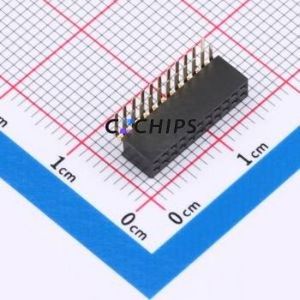 X1321FR-2x11-C43D24 Pin Socket Bent Lead Through Hole,P=1.27mm Connector 2x11P 1.27mm 1.27mm Square Hole - Product Image 1