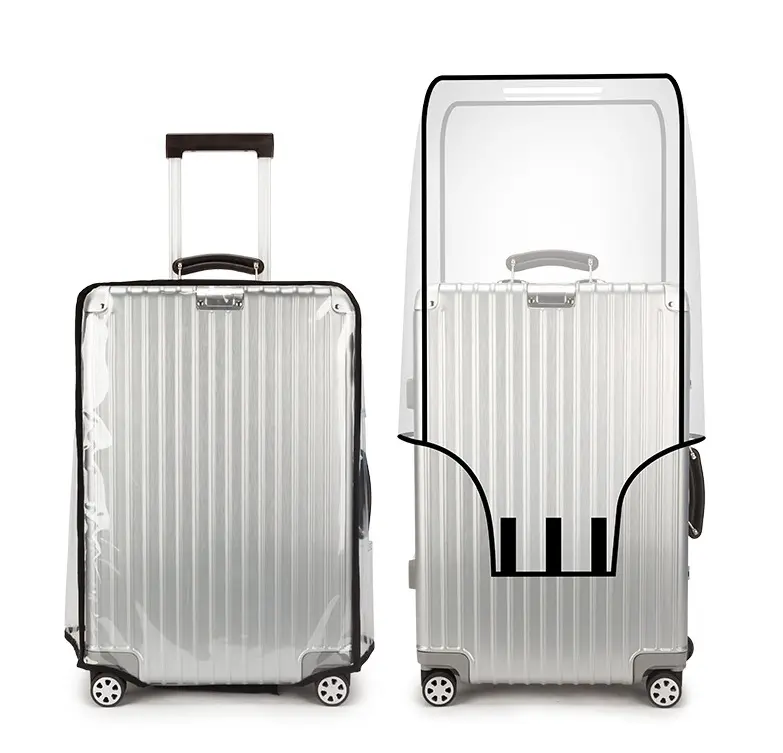 PVC Luggage Protector Cover suitcase protective bag for Traveling rolling Cases Anti-dirt Luggage clear Protective Cover