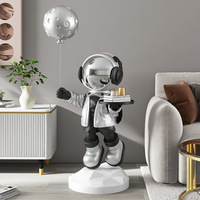 Lampe de nuit LED sur pied de 110 cm de hauteur, grande taille, décoration astronaute pour salon