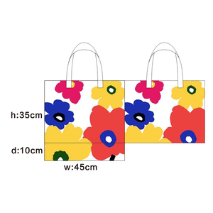 Alla rinfusa simpatica stampa a fiori di cotone con <span class=keywords><strong>vernice</strong></span> da viaggio <span class=keywords><strong>borsa</strong></span> In tela Tote borse della spesa - Product Image 2