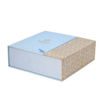 Boîte cadeau écologique en forme de livre rigide magnétique avec logo personnalisé, impression sérigraphique à deux tons en feuille d'or, emballage de luxe pliable, vente en gros