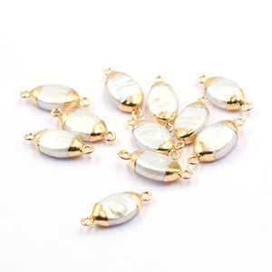 สร้อยข้อมือทองเหลืองชุบทอง14K/18K ทำจากทองเหลืองขนาด21-23มม. พร้อมประกันตัวไข่มุกน้ำจืด - Product Image 4