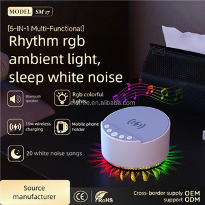 Nuevo Altavoz BT Multifuncional <span class=keywords><strong>5</strong></span> en 1 2026 con Cargador de 15W y Luces RGB para Uso en Mesita de Noche y Escritorio - Product Image 1
